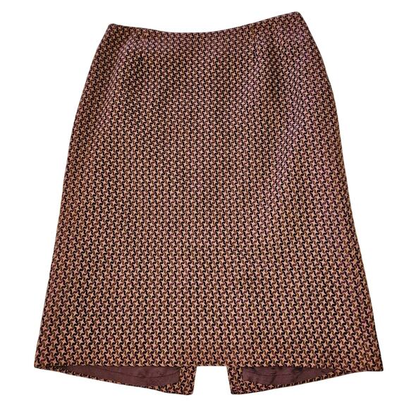 2/$30 Kate Hill 100% Wool Multicolored Tweed Pencil Skirt Back Zipper Size 4 - Picture 1 of 11